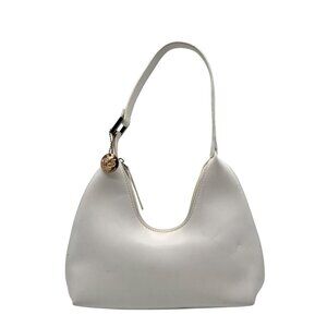 Petite Simone White Faux Leather Shoulder Bag